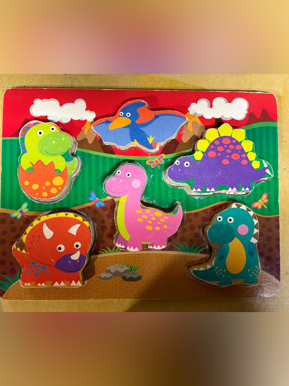 Colorful Dinosaur Puzzle Set for Kids - Multicolor